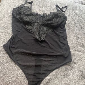 Black see through body lace suit. (Tags ripped never used)